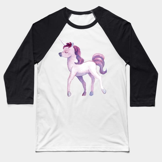 lovely watercolor unicorns Baseball T-Shirt by ghazistore